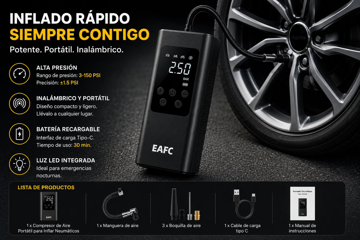 AirDrive - Inflado rápido, siempre contigo